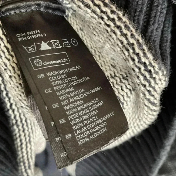 L.O.G.G. By H&M Navy Men’s Knit Cotton Hoodie - Picture 3 of 9